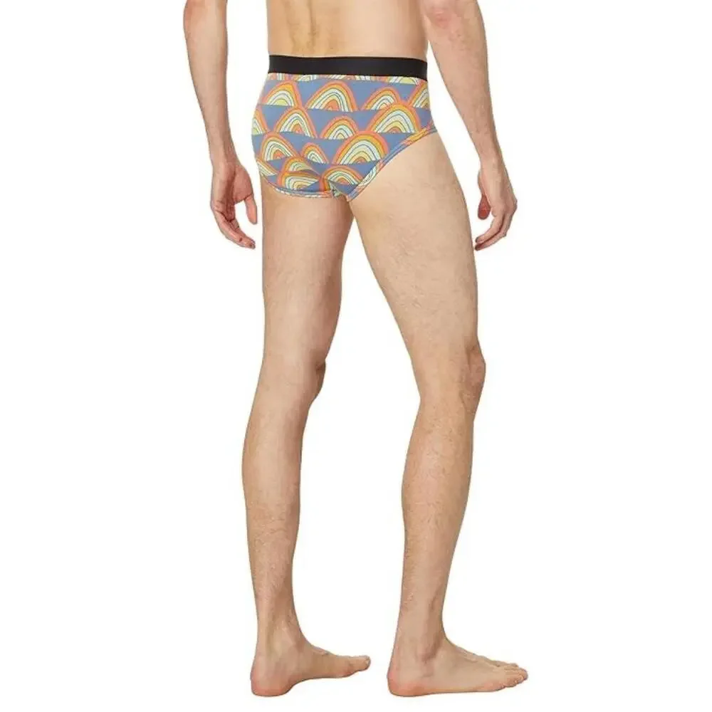 MeUndies Brief Men's Large Multicolor Retro Rainbows Stretch Underwear GBO902